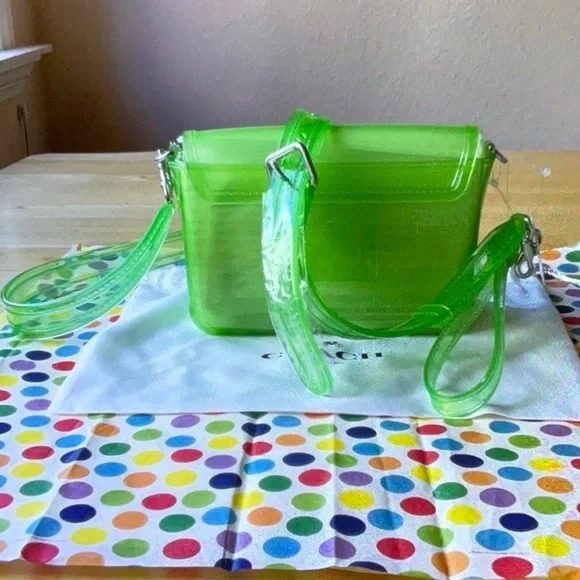 💚 COACH GREEN JELLY TABBY 💚 NWT - Picture 8 of 15